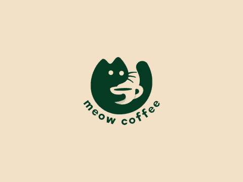 meow coffeeLogo设计